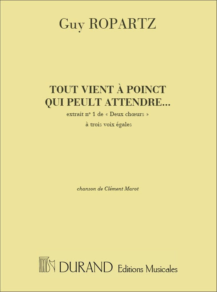 2 Choeurs N 1 Tout Vient A Point..3 Vx (Clement